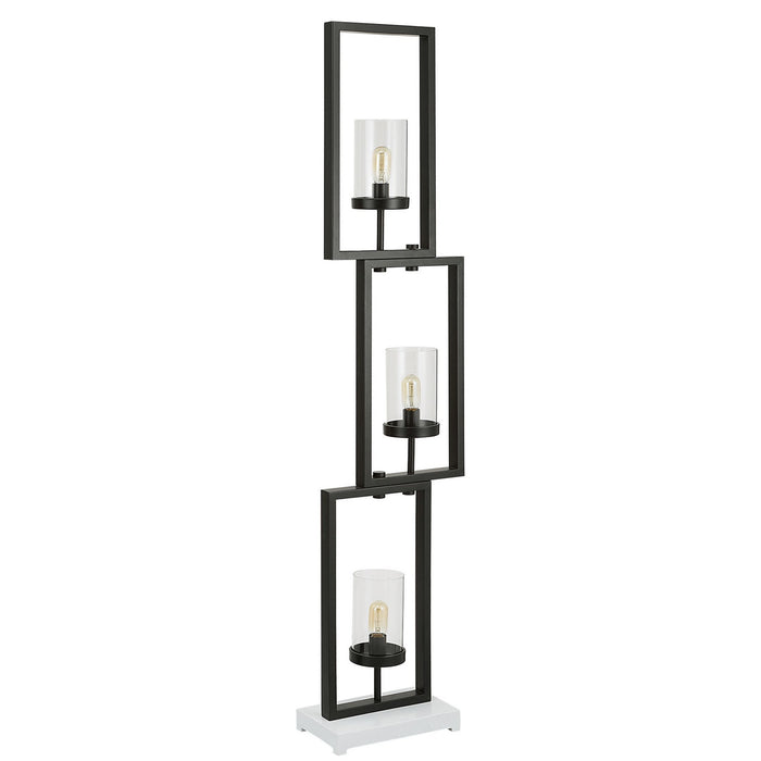 Uttermost 30071-1 Three Light Floor Lamp, Satin Black