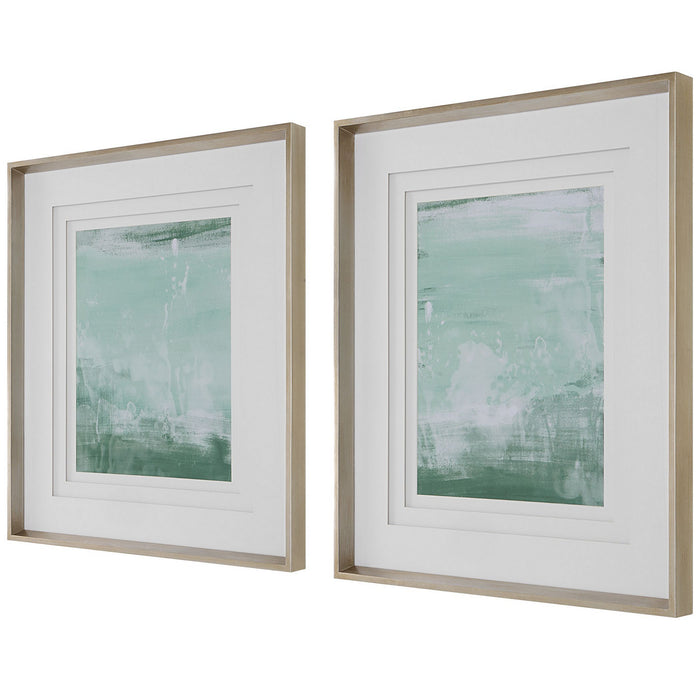 Uttermost 41439 Framed Prints, S/2, Silver Leaf