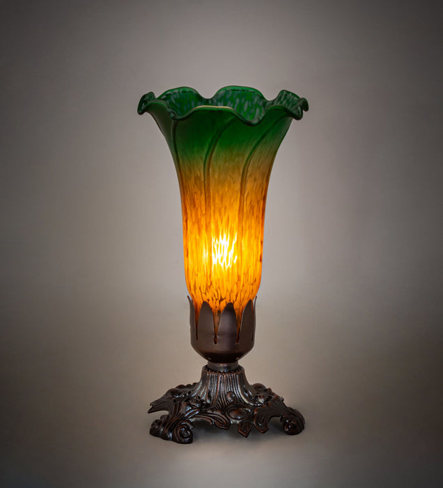 Meyda Tiffany 10214 One Light Mini Lamp, Mahogany Bronze