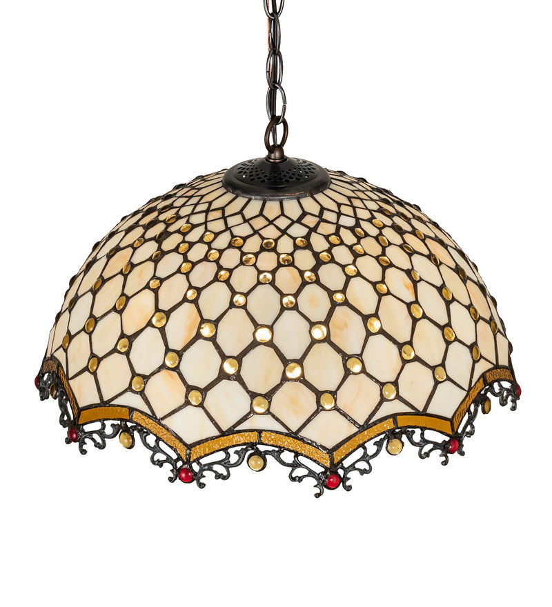 Meyda Tiffany 151323 Three Light Pendant, Mahogany Bronze