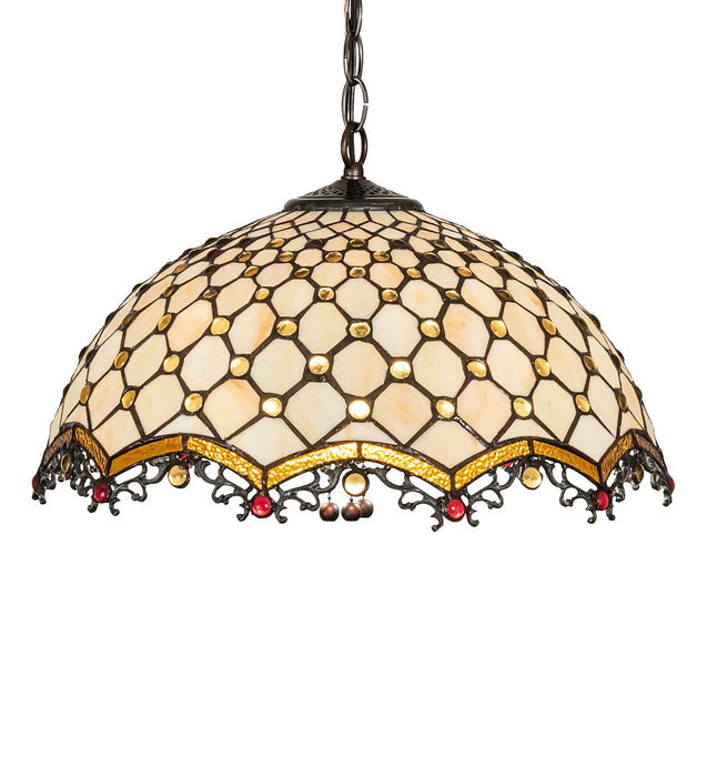 Meyda Tiffany 151323 Three Light Pendant, Mahogany Bronze