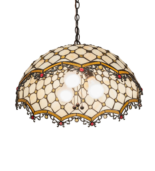 Meyda Tiffany 151323 Three Light Pendant, Mahogany Bronze