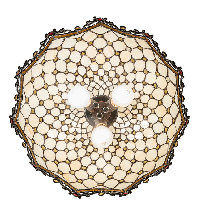 Meyda Tiffany 151323 Three Light Pendant, Mahogany Bronze
