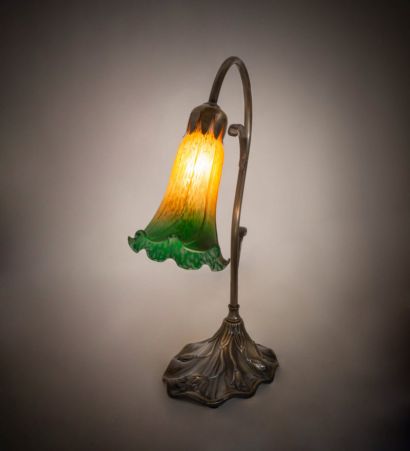 Meyda Tiffany 17014 One Light Mini Lamp, Antique Brass