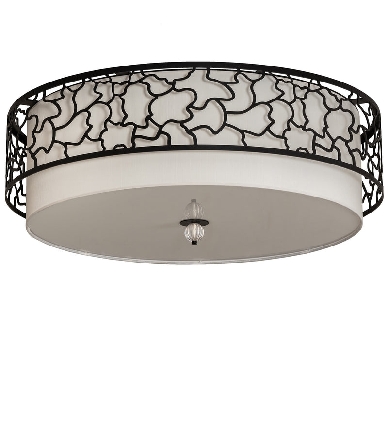 Meyda Tiffany 229839 LED Flushmount, Tex Black/Matte White