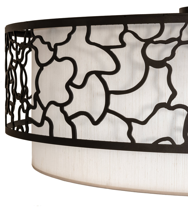Meyda Tiffany 229839 LED Flushmount, Tex Black/Matte White