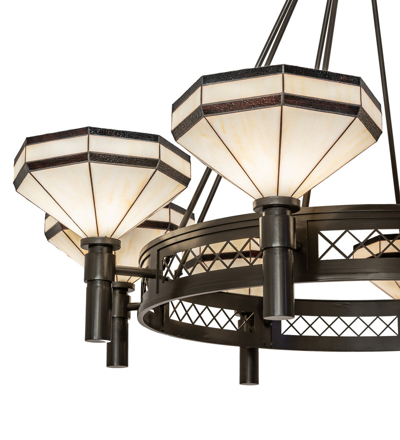 Meyda Tiffany 245369 Eight Light Chandelier, Timeless Bronze