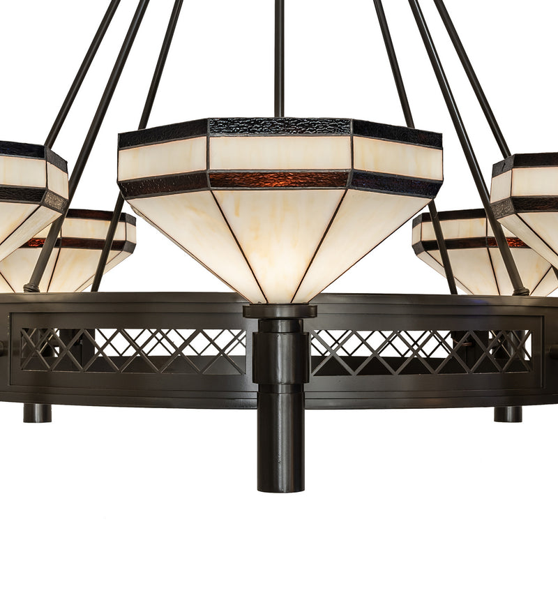 Meyda Tiffany 245369 Eight Light Chandelier, Timeless Bronze