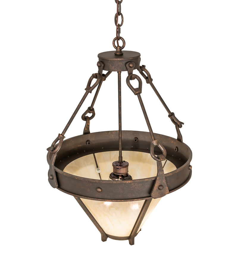 Meyda Tiffany 246057 Two Light Pendant, Gilded Tobacco