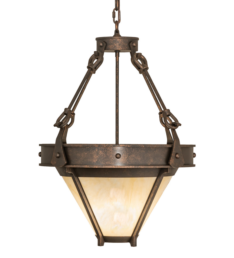 Meyda Tiffany 246057 Two Light Pendant, Gilded Tobacco