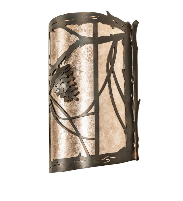 Meyda Tiffany 246792 Two Light Wall Sconce, Dark Burnished Antique Copper