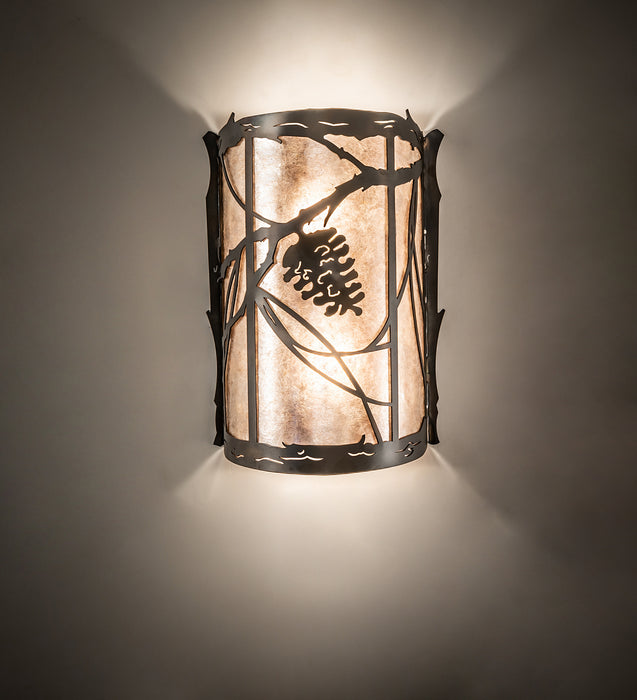 Meyda Tiffany 246792 Two Light Wall Sconce, Dark Burnished Antique Copper