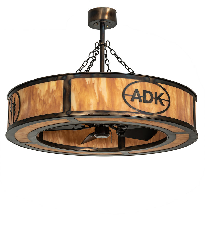 Meyda Tiffany 248311 Eight Light Chandel-Air, Light Burnished Antique Copper