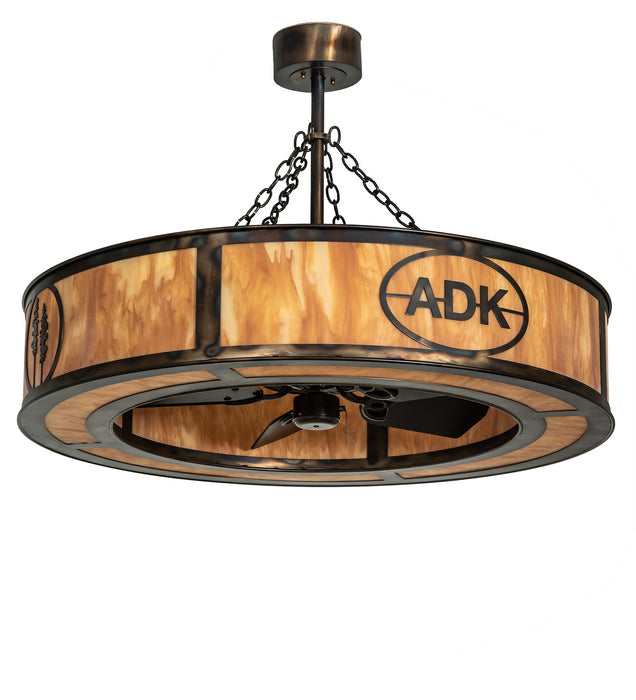 Meyda Tiffany 248311 Eight Light Chandel-Air, Light Burnished Antique Copper