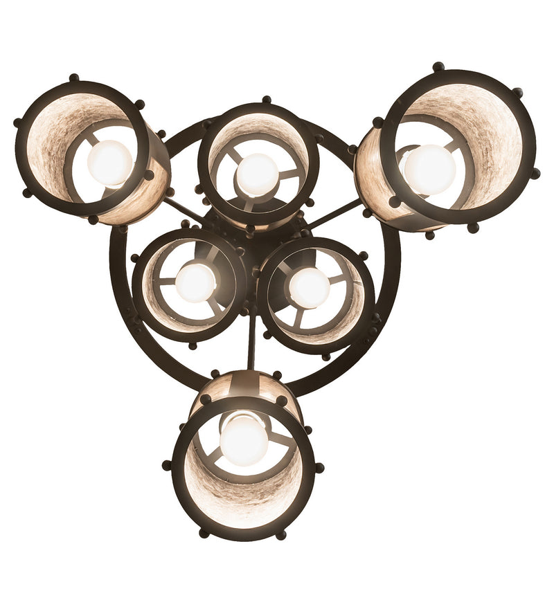Meyda Tiffany 248345 Six Light Chandelier, Oil Rubbed Bronze