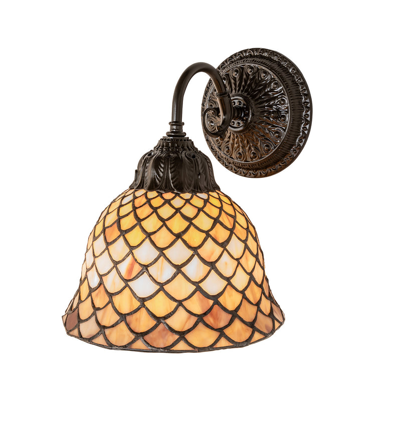 Meyda Tiffany 249827 One Light Wall Sconce, Mahogany Bronze