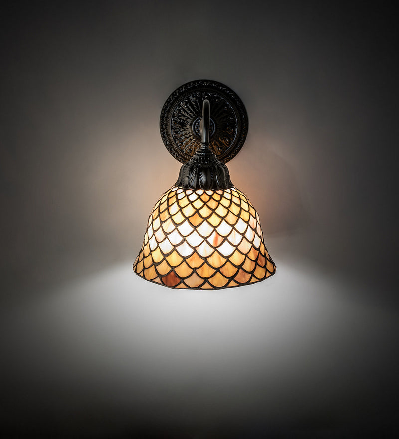 Meyda Tiffany 249827 One Light Wall Sconce, Mahogany Bronze