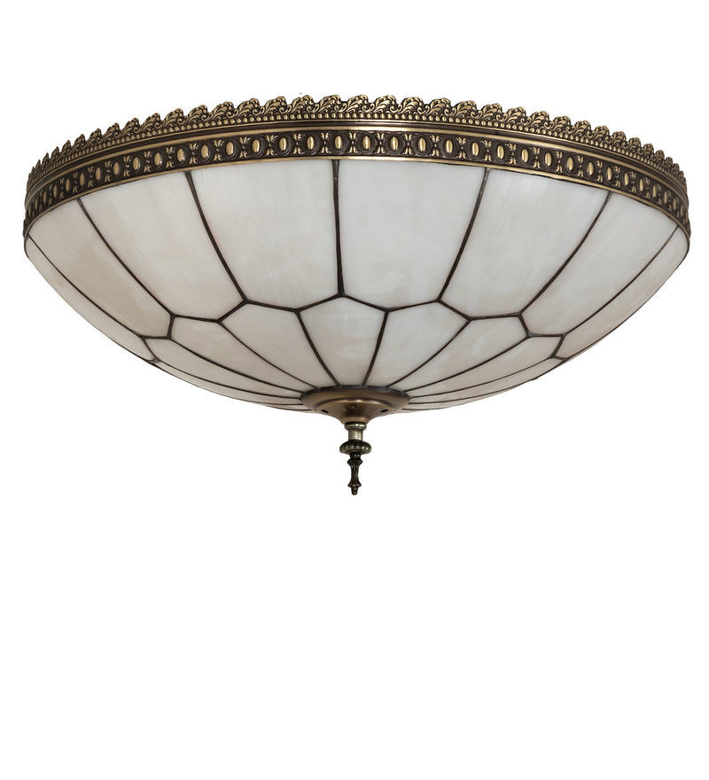 Meyda Tiffany 249858 Four Light Flushmount, Craftsman Brown Highlighted
