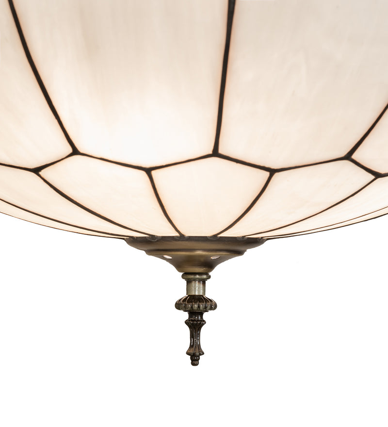 Meyda Tiffany 249858 Four Light Flushmount, Craftsman Brown Highlighted
