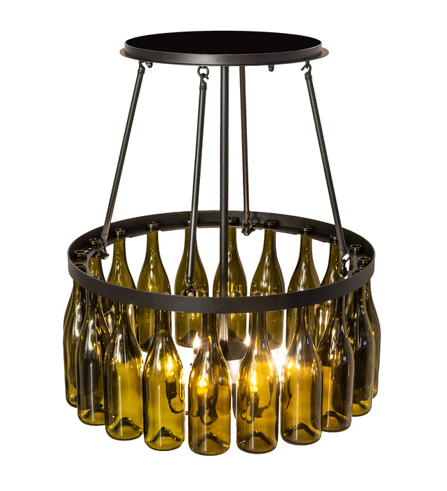 Meyda Tiffany 251407 Six Light Semi-Flushmount, Textured Black