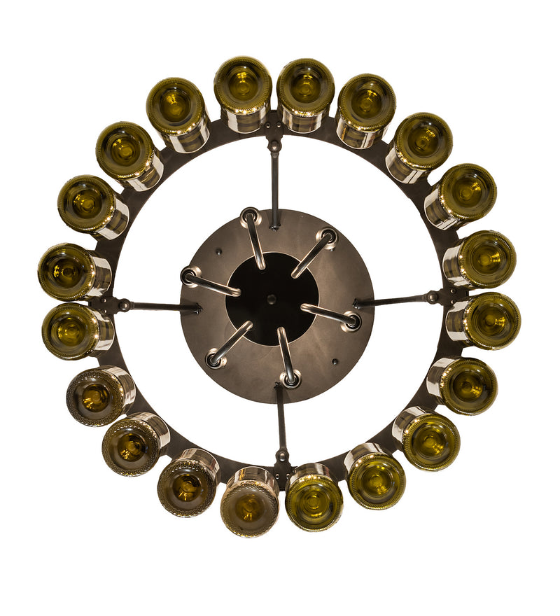 Meyda Tiffany 251407 Six Light Semi-Flushmount, Textured Black
