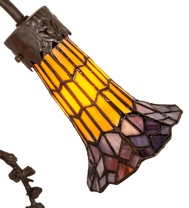 Meyda Tiffany 251676 Two Light Table Lamp, Mahogany Bronze