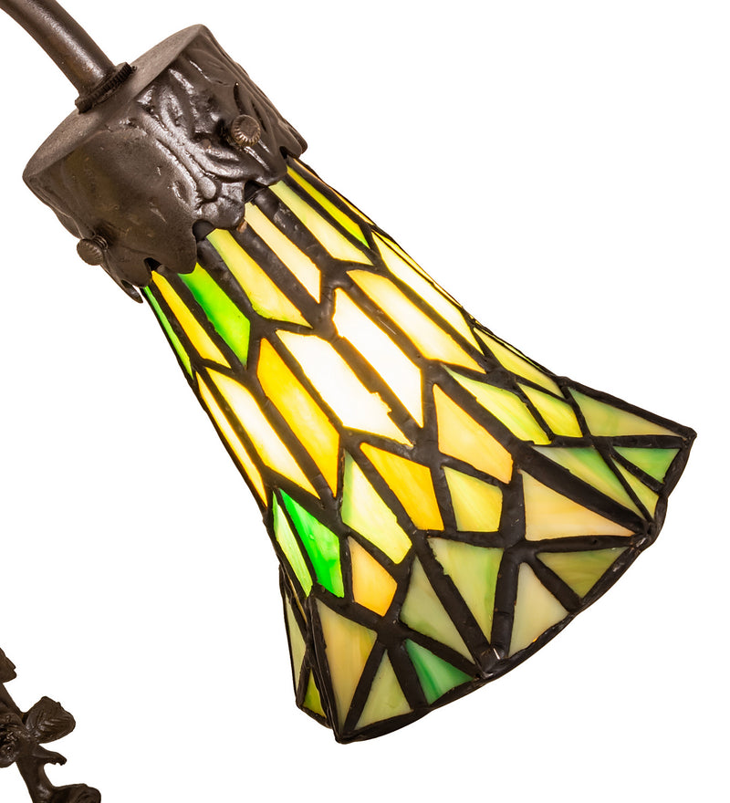 Meyda Tiffany 251677 Two Light Table Lamp, Mahogany Bronze