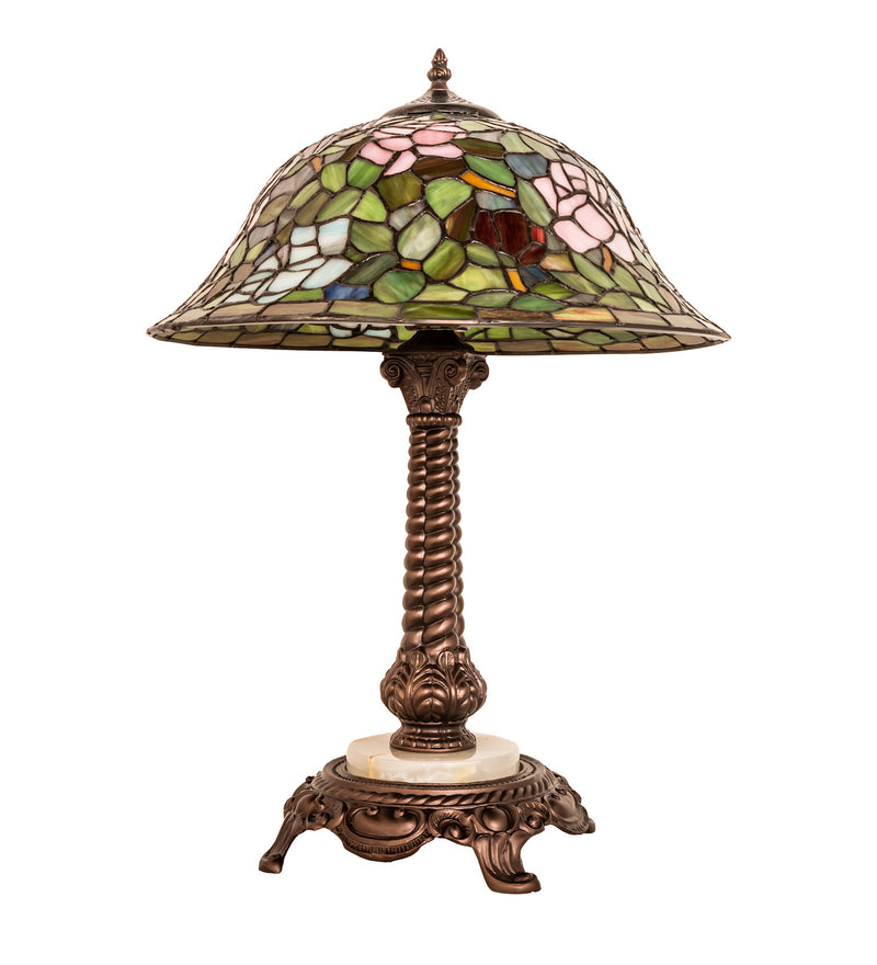 Meyda Tiffany 251920 One Light Table Lamp, Mahogany Bronze