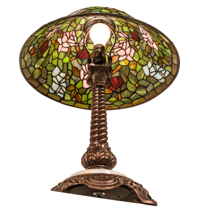Meyda Tiffany 251920 One Light Table Lamp, Mahogany Bronze