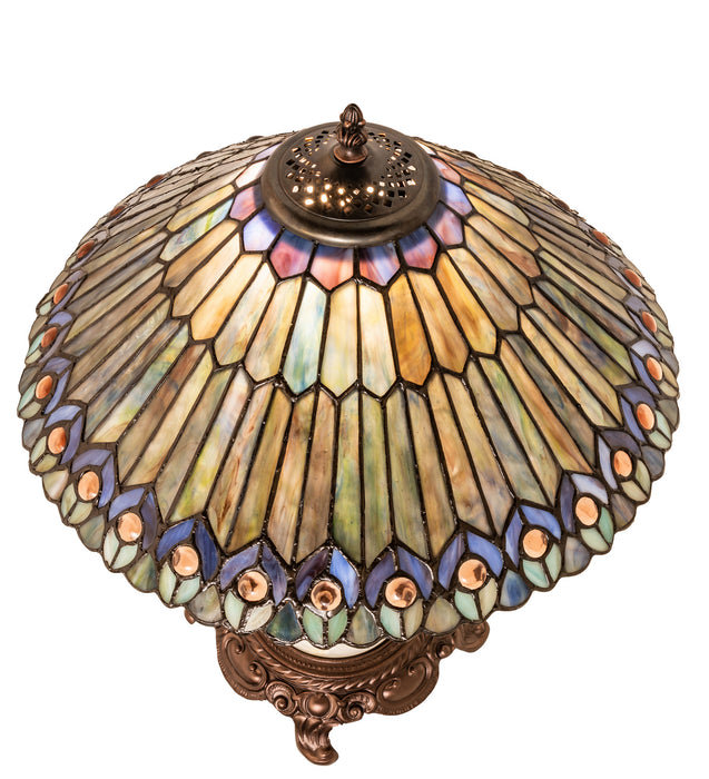 Meyda Tiffany 251928 One Light Table Lamp, Mahogany Bronze