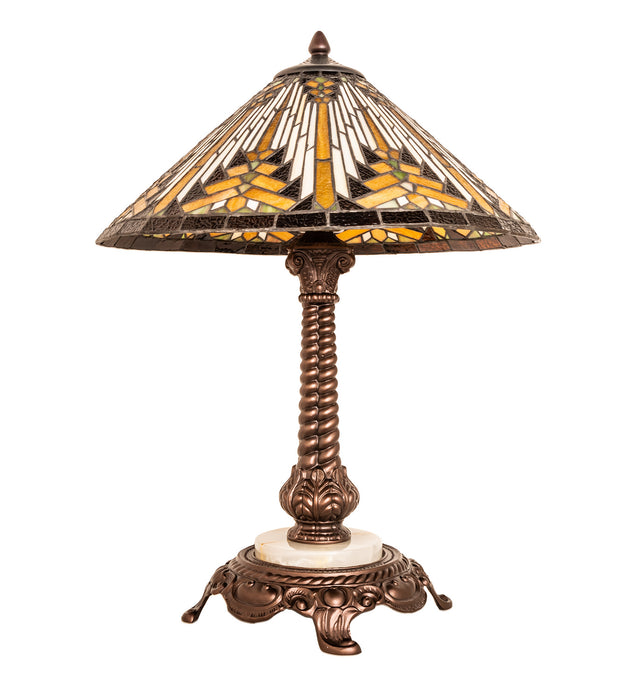 Meyda Tiffany 251938 One Light Table Lamp, Mahogany Bronze
