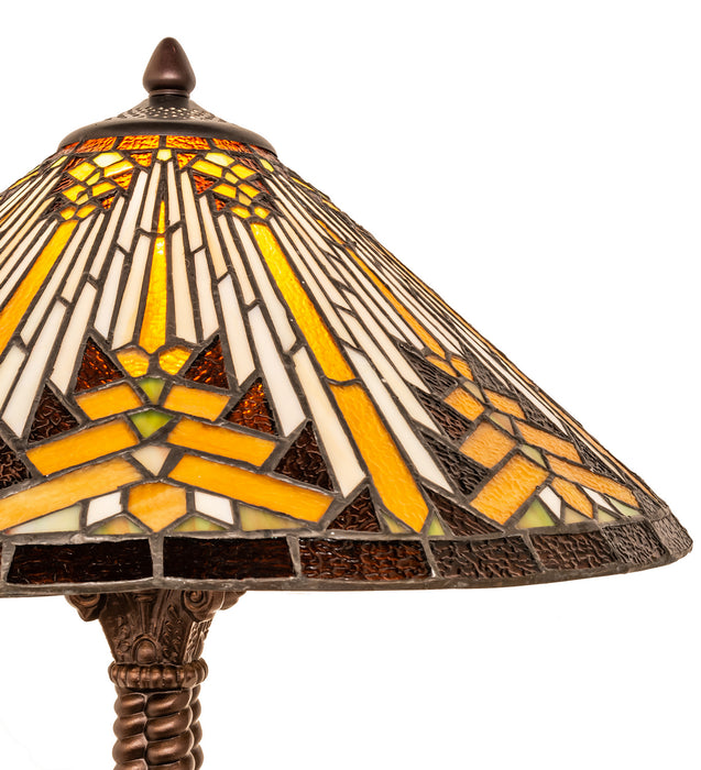 Meyda Tiffany 251938 One Light Table Lamp, Mahogany Bronze
