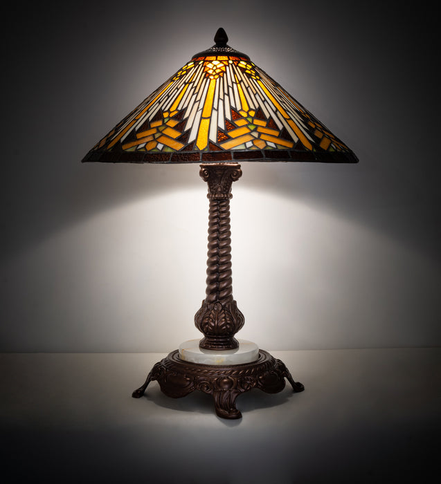 Meyda Tiffany 251938 One Light Table Lamp, Mahogany Bronze