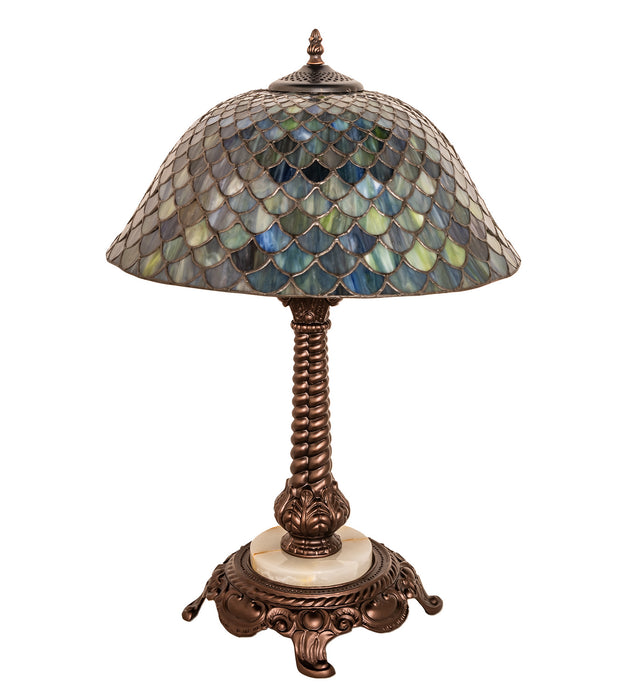 Meyda Tiffany 251959 One Light Table Lamp, Mahogany Bronze