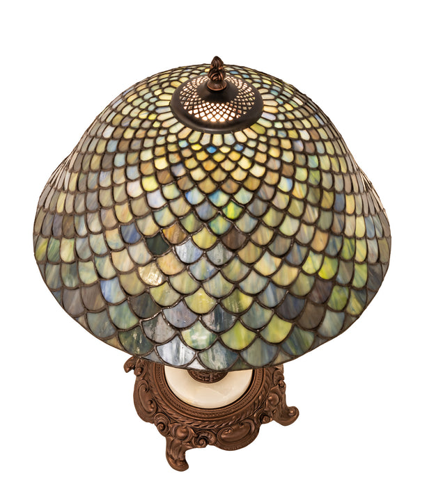 Meyda Tiffany 251959 One Light Table Lamp, Mahogany Bronze