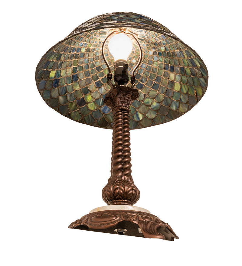 Meyda Tiffany 251959 One Light Table Lamp, Mahogany Bronze