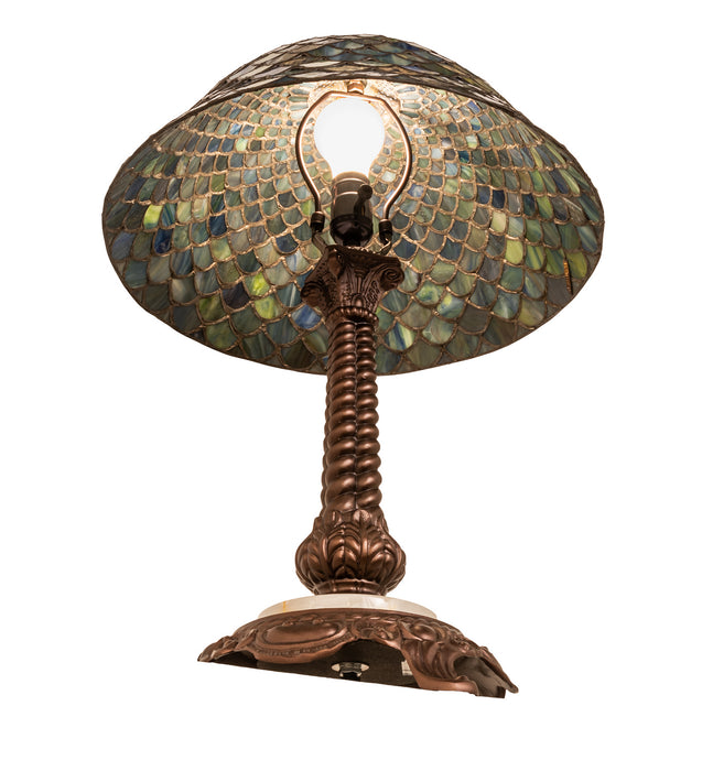 Meyda Tiffany 251959 One Light Table Lamp, Mahogany Bronze