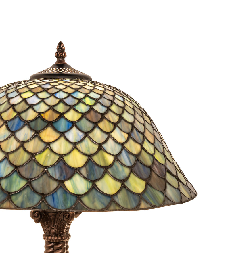 Meyda Tiffany 251959 One Light Table Lamp, Mahogany Bronze