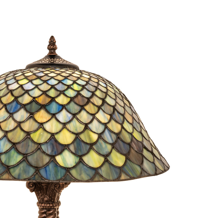 Meyda Tiffany 251959 One Light Table Lamp, Mahogany Bronze
