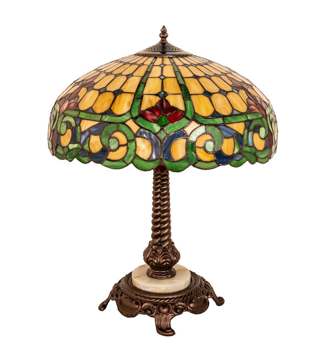 Meyda Tiffany 251962 One Light Table Lamp, Mahogany Bronze