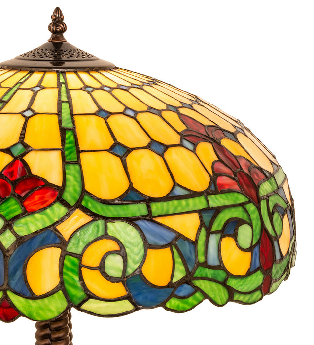 Meyda Tiffany 251962 One Light Table Lamp, Mahogany Bronze