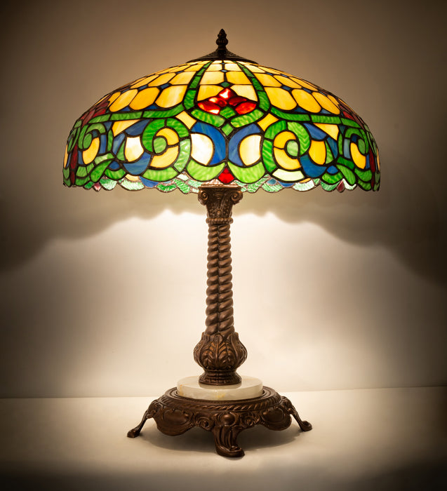 Meyda Tiffany 251962 One Light Table Lamp, Mahogany Bronze