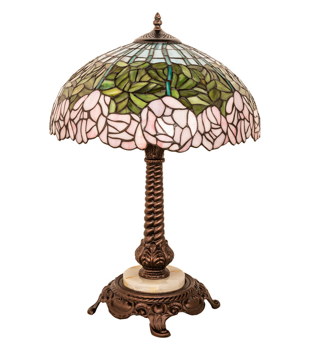 Meyda Tiffany 251964 One Light Table Lamp, Mahogany Bronze