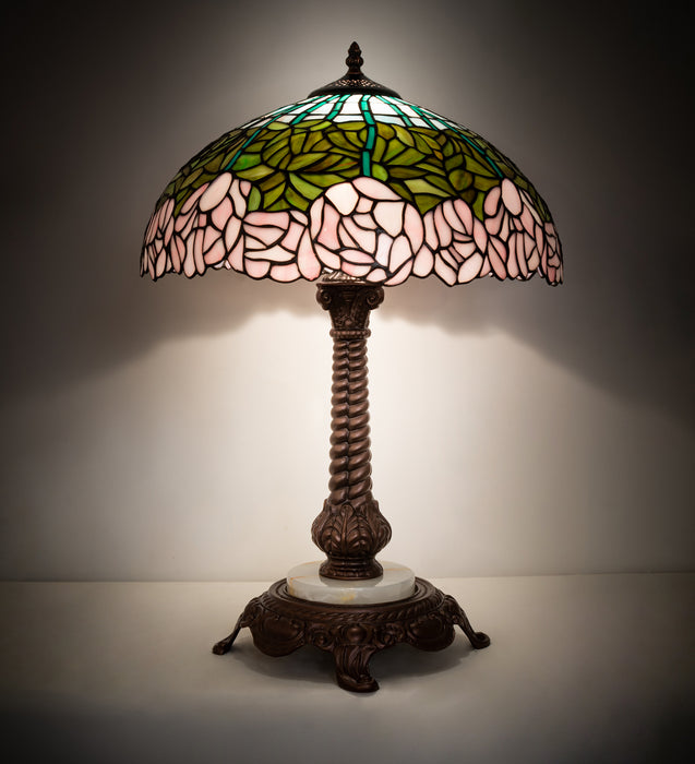 Meyda Tiffany 251964 One Light Table Lamp, Mahogany Bronze