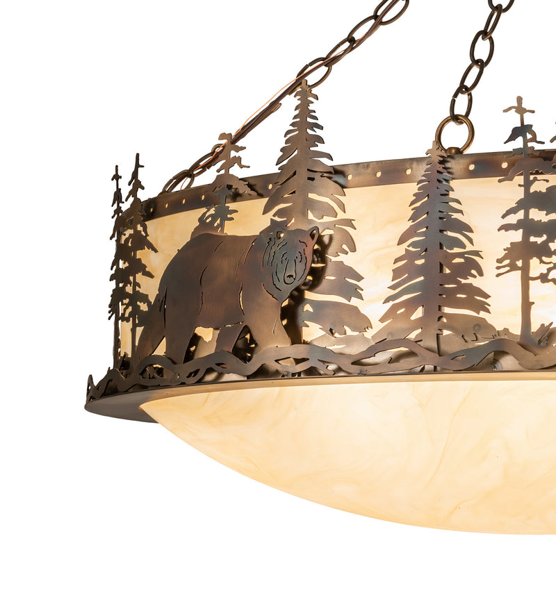 Meyda Tiffany 252318 Six Light Pendant, Dark Burnished Antique Copper