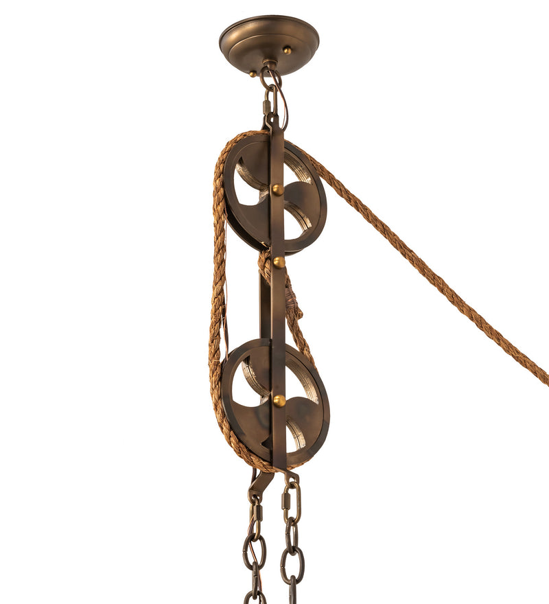 Meyda Tiffany 252318 Six Light Pendant, Dark Burnished Antique Copper