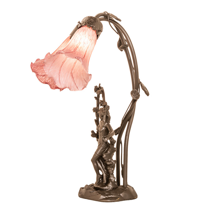 Meyda Tiffany 38267 Two Light Table Lamp, Mahogany Bronze