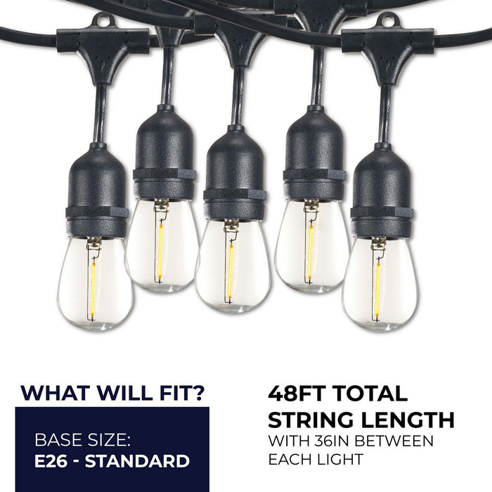 Bulbrite 812483 String Light, Black