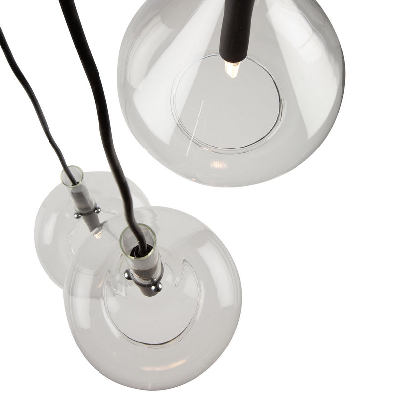 Artcraft AC11163BK Three Light Pendant, Black
