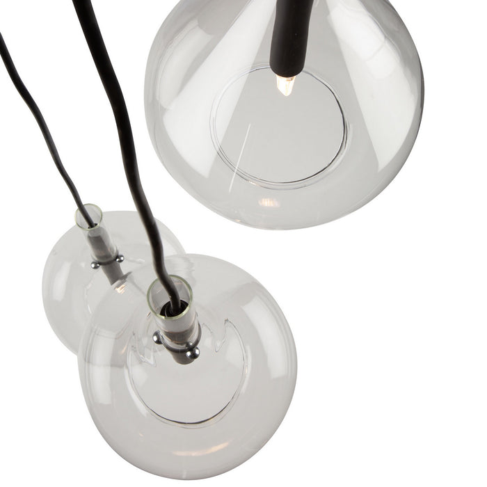 Artcraft AC11163BK Three Light Pendant, Black